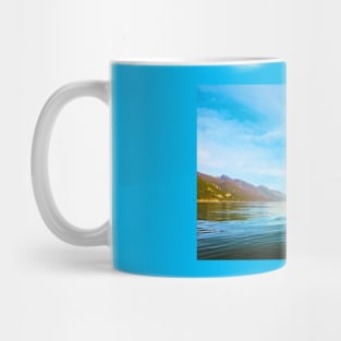 Paddle boarder on Mountain Lake Mug